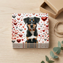 Greater Swiss Mountain Dog ceramic coasters set of 4, gift set