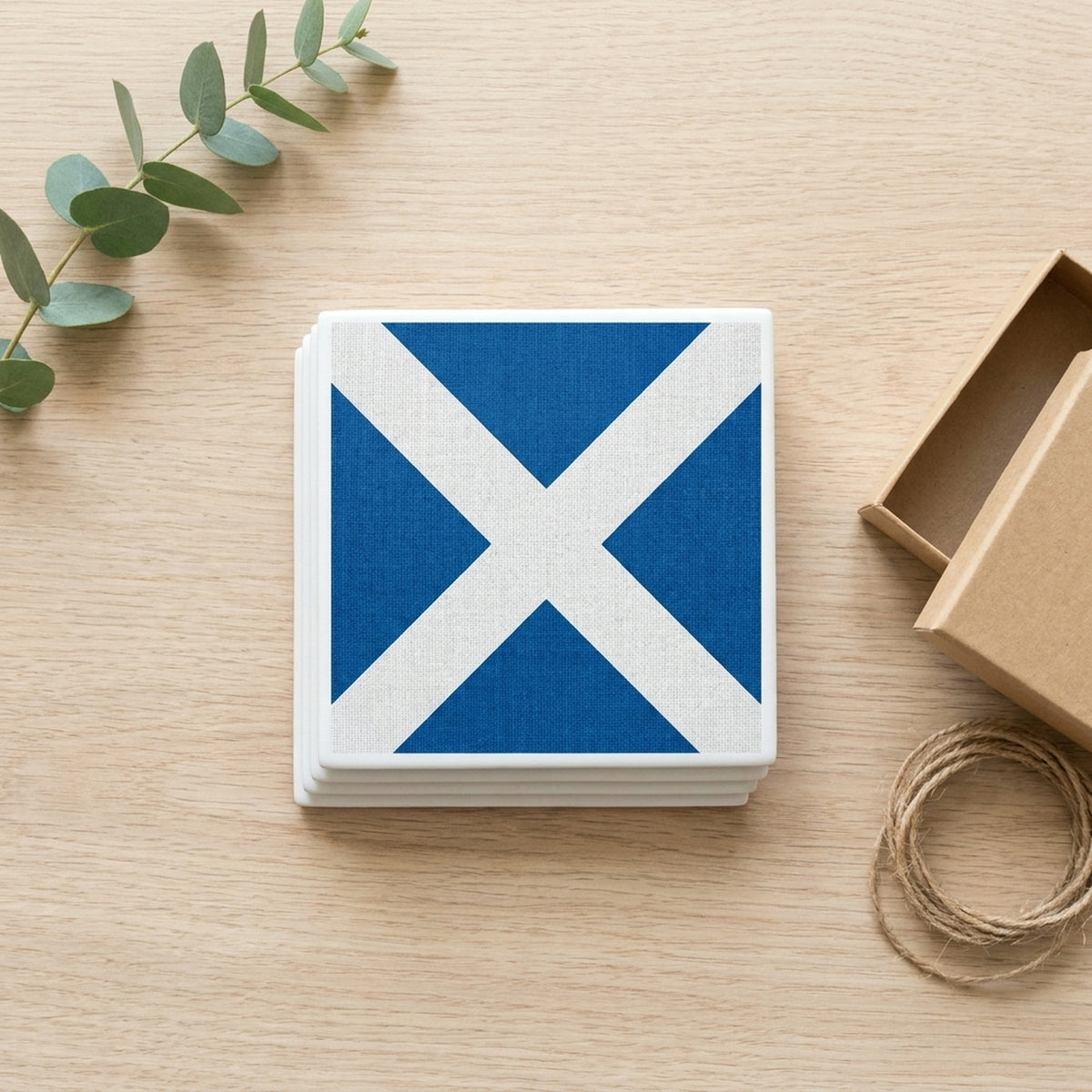 Scotland Flag Pride ceramic coasters set of 4, gift set