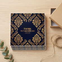 Isaiah 41:10 ceramic coasters set of 4, gift set
