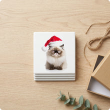 Himalayan Cat ceramic coasters set of 4, gift set