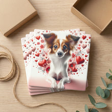 Papillon ceramic coasters set of 4, gift set