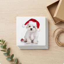 Maltese Puppy ceramic coasters set of 4, gift set