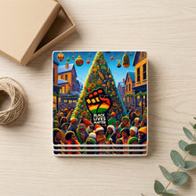 Holiday Unity Celebration ceramic coasters set of 4, gift set
