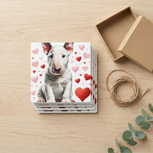 Bull Terrier ceramic coasters set of 4, gift set