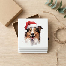 Collie ceramic coasters set of 4, gift set
