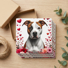 American Staffordshire Terrier ceramic coasters set of 4, gift set