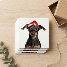 Manchester Terrier ceramic coasters set of 4, gift set