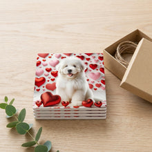 Great Pyrenees ceramic coasters set of 4, gift set