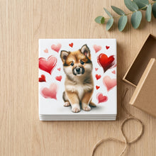 Icelandic Sheepdog ceramic coasters set of 4, gift set