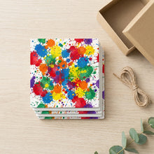 Paint Splatter ceramic coasters set of 4, gift set