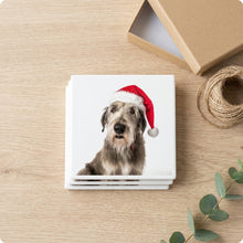 Irish Wolfhound ceramic coasters set of 4, gift set