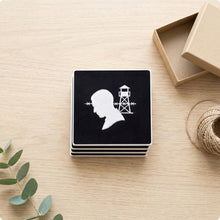 POW MIA Tribute ceramic coasters set of 4, gift set