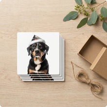Entlebucher Mountain Dog ceramic coasters set of 4, gift set