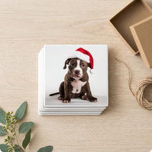 American Staffordshire Terrier Puppy ceramic coasters set of 4, gift set