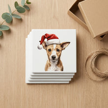 Portuguese Podengo Pequeno Puppy Drawing ceramic coasters set of 4, gift set