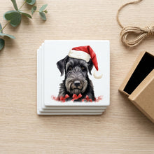 Giant Schnauzer Puppy Drawing ceramic coasters set of 4, gift set