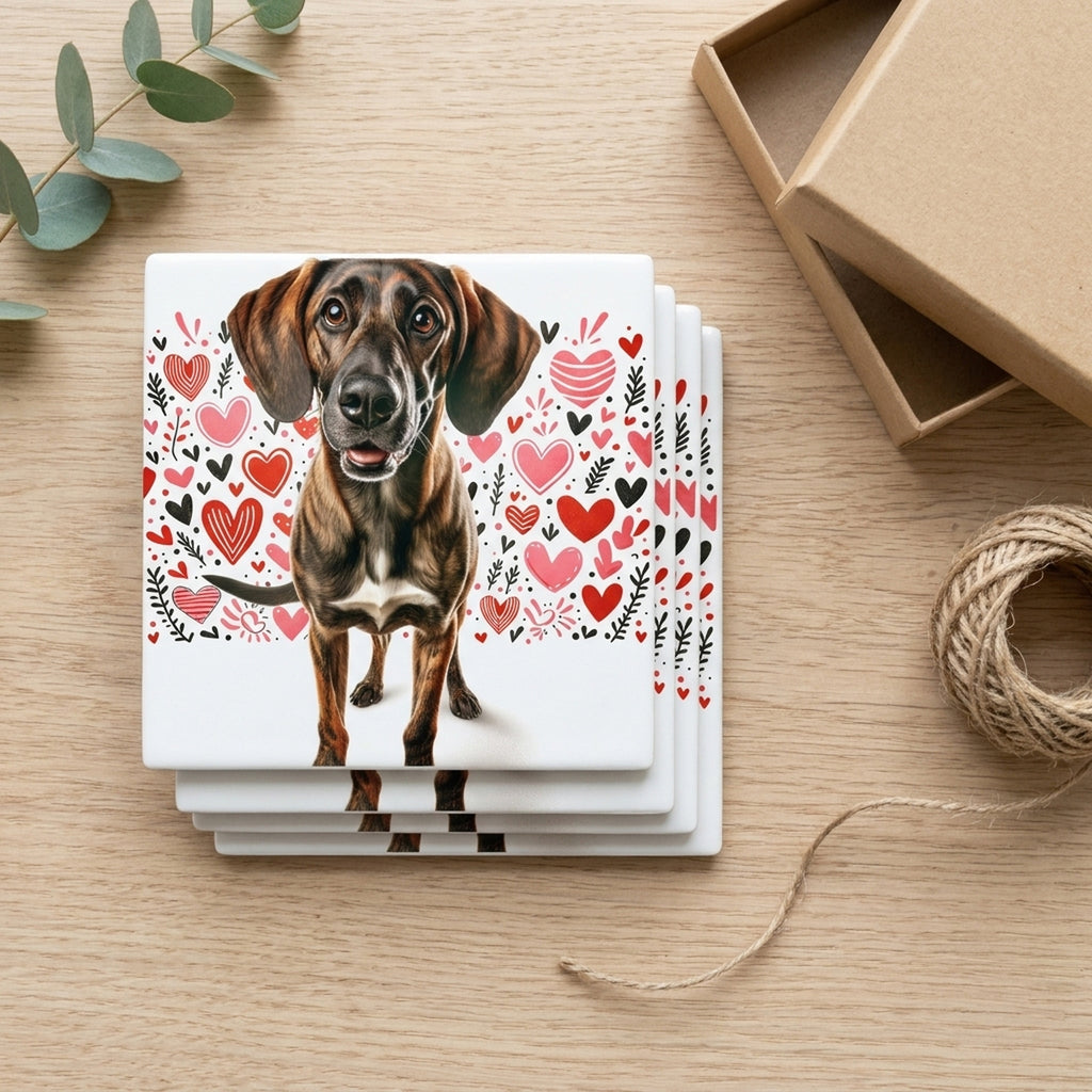 Rhodesian Ridgeback ceramic coasters set of 4, gift set