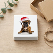 Boxer Puppy ceramic coasters set of 4, gift set