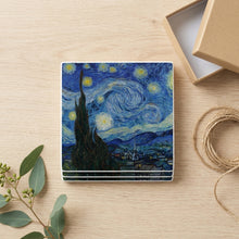 Starry Night ceramic coasters set of 4, gift set