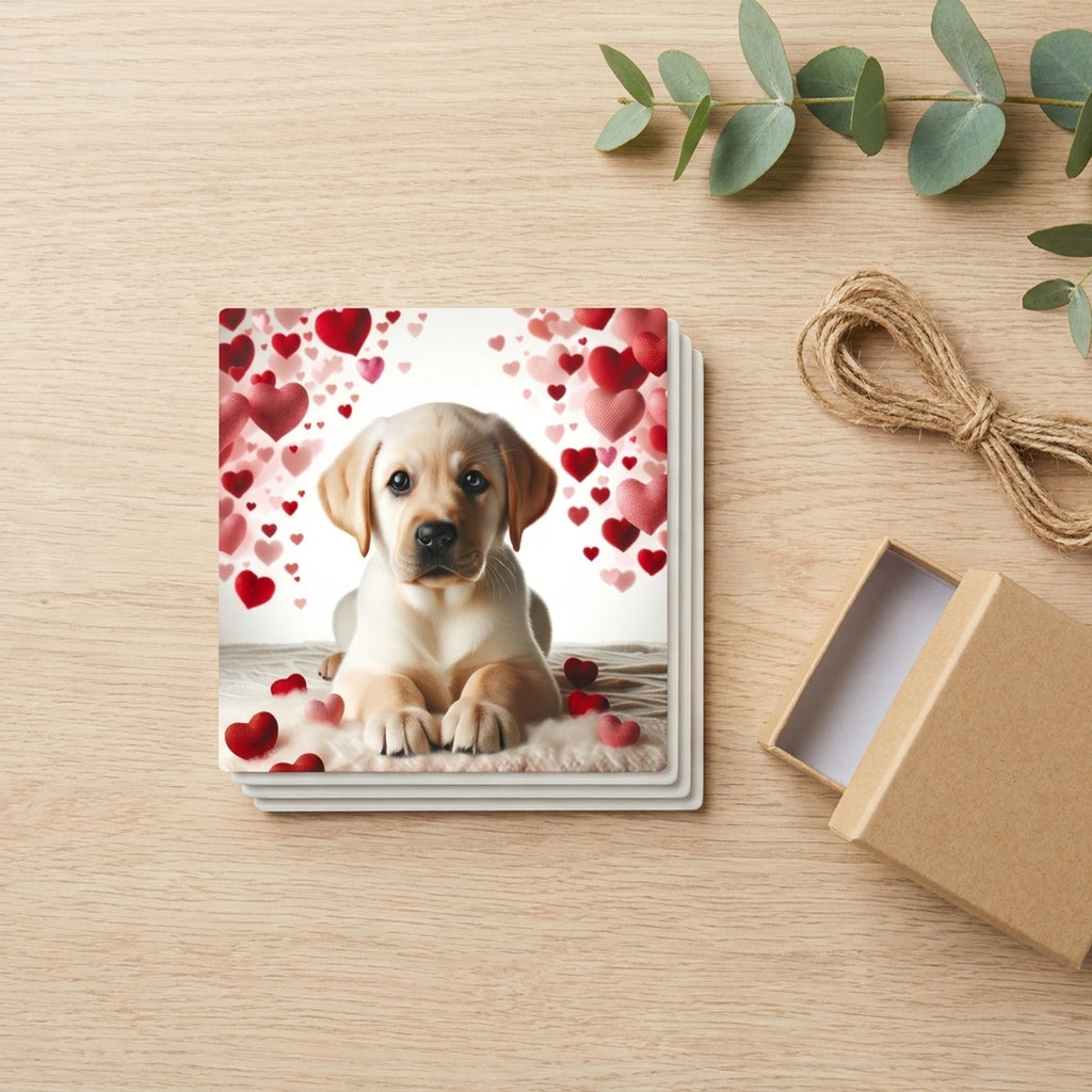 Labrador Retriever ceramic coasters set of 4, gift set