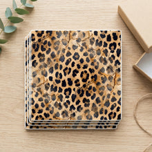 Cheetah Print ceramic coasters set of 4, gift set