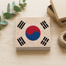 South Korea Flag Pride ceramic coasters set of 4, gift set