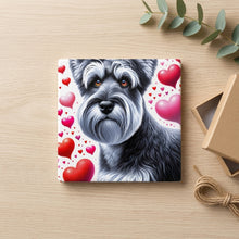 Miniature Schnauzer ceramic coasters set of 4, gift set