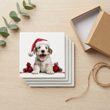 Sealyham Terrier Puppy ceramic coasters set of 4, gift set