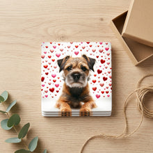 Border Terrier ceramic coasters set of 4, gift set