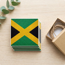 Jamaica Flag Pride ceramic coasters set of 4, gift set