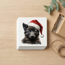 Belgian Sheepdog Puppy Drawing ceramic coasters set of 4, gift set