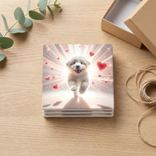 Golden Retriever ceramic coasters set of 4, gift set