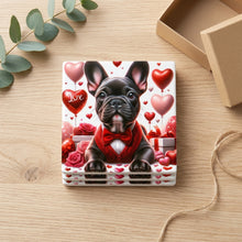 French Bulldog ceramic coasters set of 4, gift set