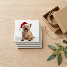 Norwich Terrier ceramic coasters set of 4, gift set