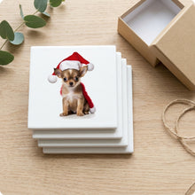 Chihuahua Puppy ceramic coasters set of 4, gift set