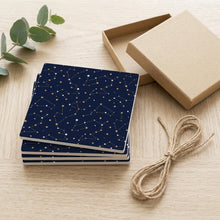 Starry Night Sky ceramic coasters set of 4, gift set