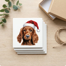 Irish Setter Puppy Drawing ceramic coasters set of 4, gift set