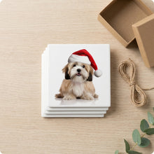 Lhasa Apso ceramic coasters set of 4, gift set