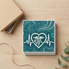 Nurse Heartbeat ceramic coasters set of 4, gift set