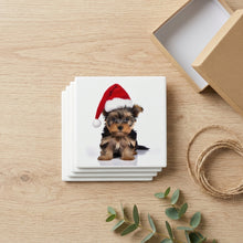 Yorkshire Terrier Puppy ceramic coasters set of 4, gift set