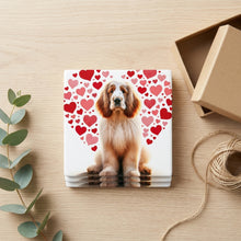English Cocker Spaniel ceramic coasters set of 4, gift set