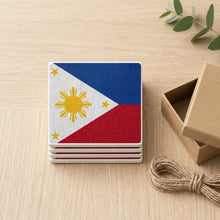 Philippines Flag Pride ceramic coasters set of 4, gift set