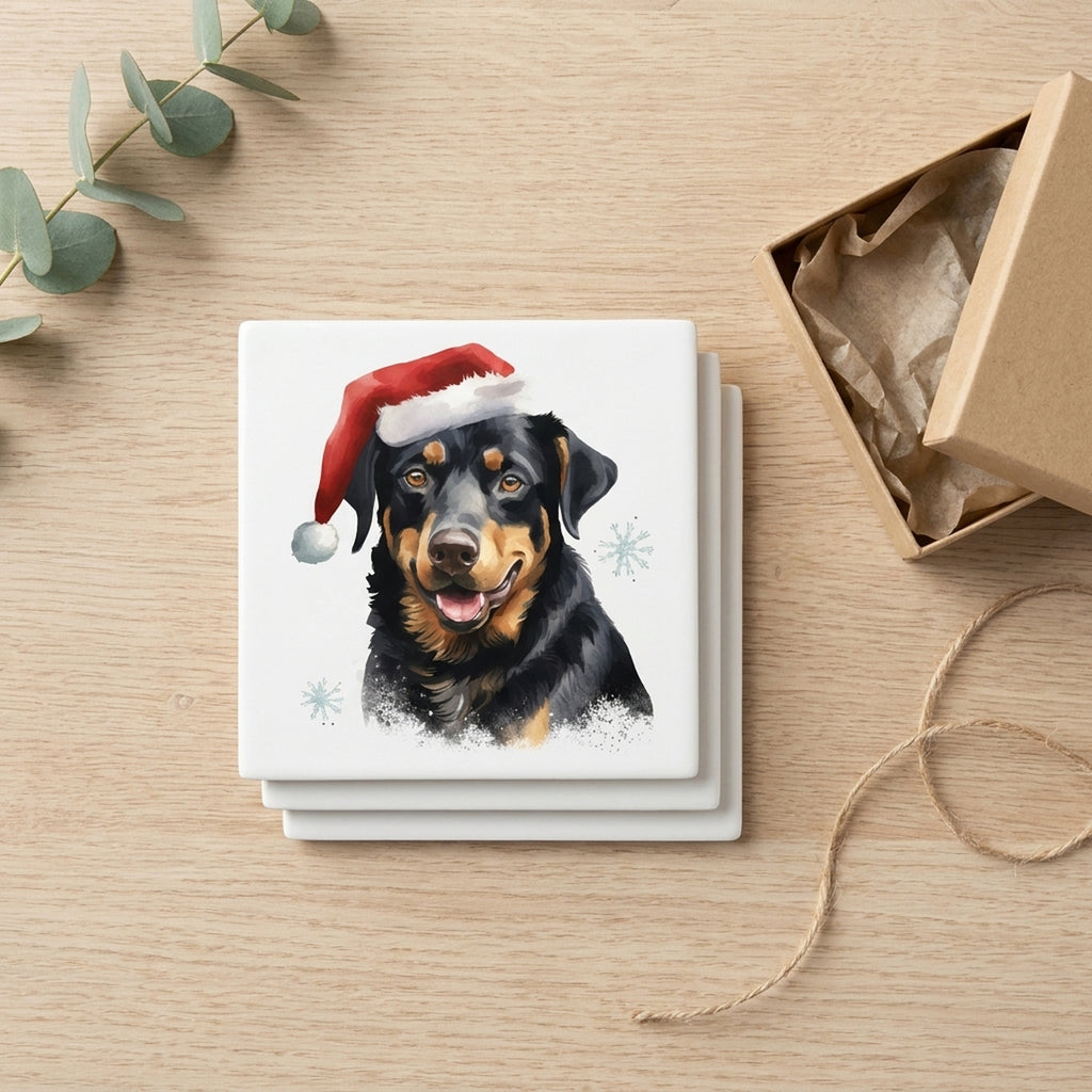 Beauceron ceramic coasters set of 4, gift set