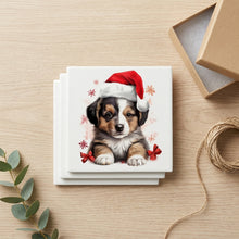 Pulik Puppy Drawing ceramic coasters set of 4, gift set