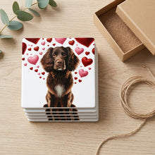 Boykin Spaniel ceramic coasters set of 4, gift set