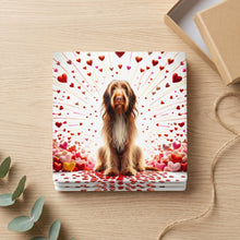 Spinone Italiano ceramic coasters set of 4, gift set