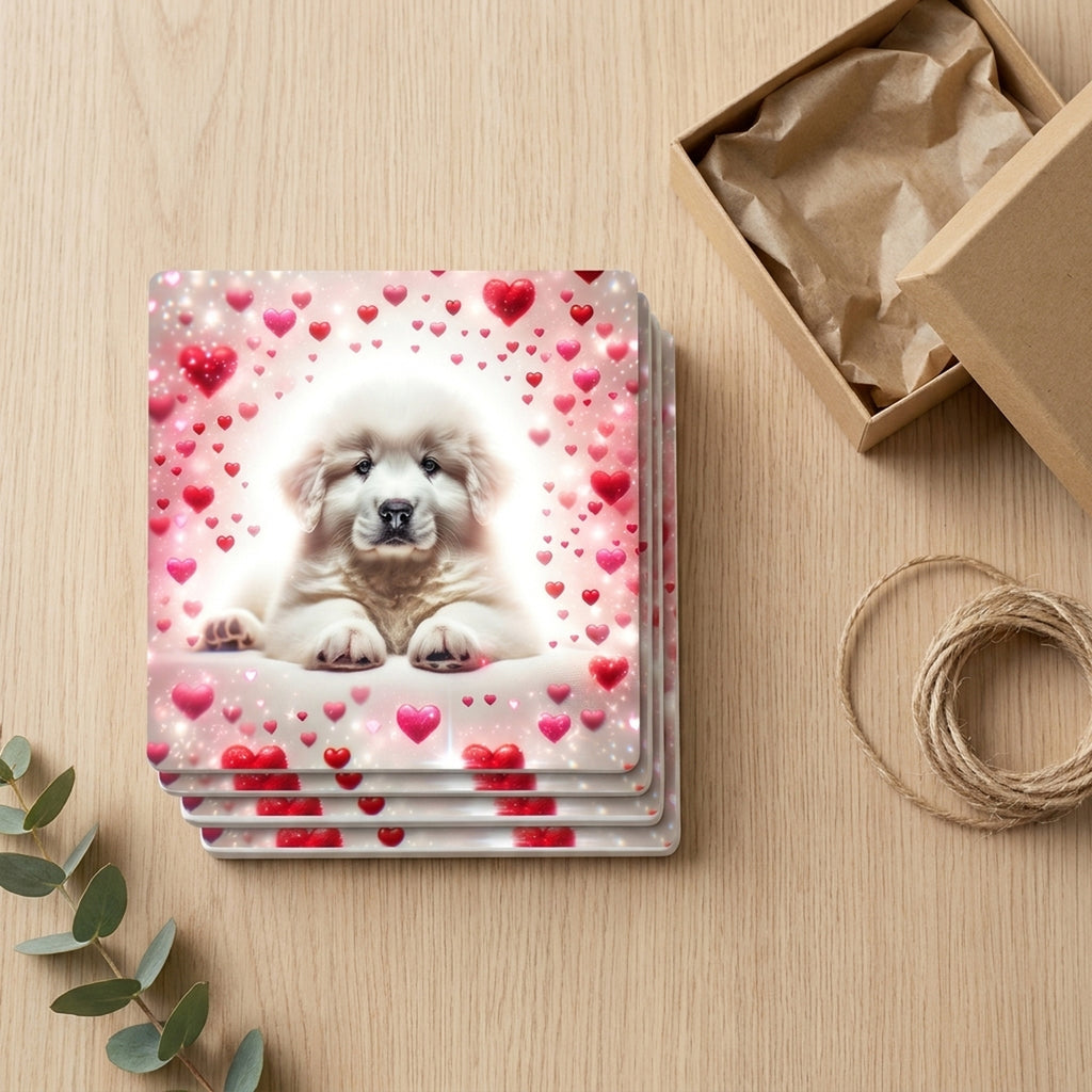 Golden Retriever ceramic coasters set of 4, gift set