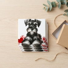 Miniature Schnauzer ceramic coasters set of 4, gift set