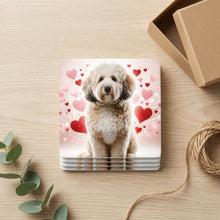 Goldendoodle ceramic coasters set of 4, gift set