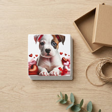American Staffordshire Terrier ceramic coasters set of 4, gift set
